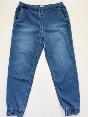 Women’s Blue Jogger Jeans with Drawstring Waist